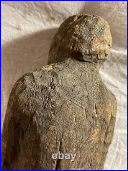 Vintage Original Folk Art Carved Wooden Abstract Sculpture