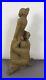 Vintage Original Ukrainian Wood Sculpture, Artist Sculptor With Model 1970's