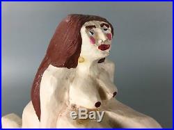 Vintage Outsider S&M Folk Art Nude Sculpture