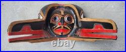 Vintage Pacific Northwest Coast Hand Carved Wood Transformation Mask Man-Raven