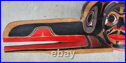 Vintage Pacific Northwest Coast Hand Carved Wood Transformation Mask Man-Raven