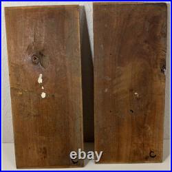 Vintage Pair Tall Chinese Wood Carving Panel Wall Decor Floral Birds Red Gold