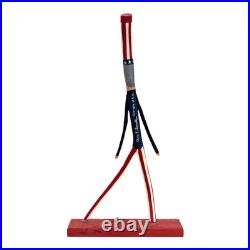 Vintage Patriotic Handmade Folk Art Wooden Uncle Sam Sculpture Signed