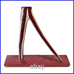 Vintage Patriotic Handmade Folk Art Wooden Uncle Sam Sculpture Signed