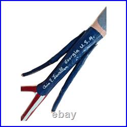 Vintage Patriotic Handmade Folk Art Wooden Uncle Sam Sculpture Signed