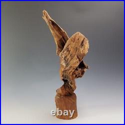 Vintage Paul Fujimoto Statue Milo Wood Man's Face Sculpture Hawaiian Bust c 1970