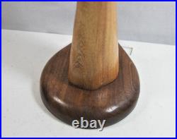 Vintage Peter Larsen Hand Carved Wood Playful Cat Sculpture Figure 17 Signed