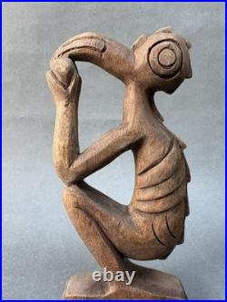 Vintage Polynesia Easter Island Bird Man Carving & Two Rongorongo Wooden Tablets