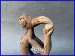 Vintage Polynesia Easter Island Bird Man Carving & Two Rongorongo Wooden Tablets