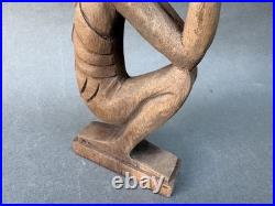 Vintage Polynesia Easter Island Bird Man Carving & Two Rongorongo Wooden Tablets