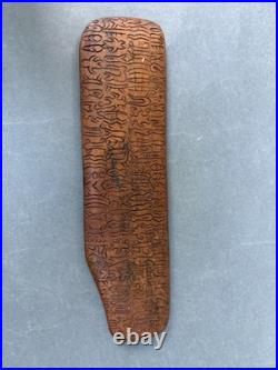 Vintage Polynesia Easter Island Bird Man Carving & Two Rongorongo Wooden Tablets
