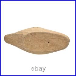 Vintage Primitive Folk Art Wood White Hand-Carved Swan Decoy Sculpture TMC 1984