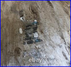 Vintage Putti Large Wood Carved Winged Cherub with Glass eyes 15 #3 Contemplation