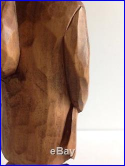 Vintage Quebec Hand Carved Wood Sculpture SAILOR Lifelike Canada Original Signed