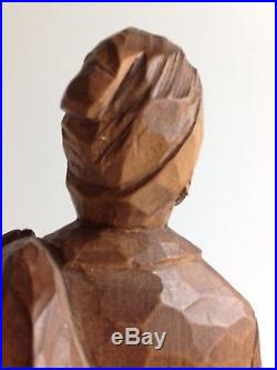 Vintage Quebec Hand Carved Wood Sculpture SAILOR Lifelike Canada Original Signed