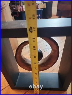 Vintage R. B. S WOOD&METAL SCULPTURE WALL OR TABLE ART SIGNED