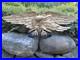 Vintage R Sicconi Carved Wood Gold Gilt American Eagle Statue Display 34.5