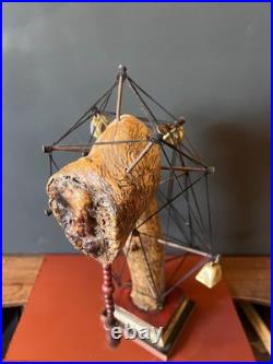Vintage Rare Handmade Esoteric Divination Statue With Question and Answer Pendul
