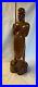 Vintage Rare Hawaiian Warrior Wood Carving with Spear & Shield In Hands 22 Tall