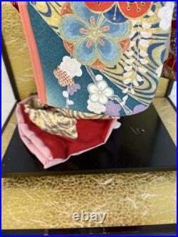Vintage Rare Japanese Geisha Doll with Glass Wood Case Sculpture