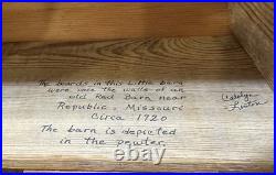 Vintage Reclaimed Barnwood Barn Sculpture Carolyn Linton Green Meadow Folk Art