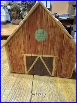 Vintage Reclaimed Barnwood Barn Sculpture Carolyn Linton Green Meadow Folk Art