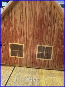 Vintage Reclaimed Barnwood Barn Sculpture Carolyn Linton Green Meadow Folk Art