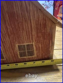 Vintage Reclaimed Barnwood Barn Sculpture Carolyn Linton Green Meadow Folk Art
