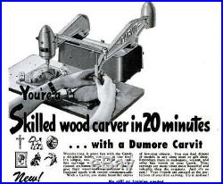 Vintage & Reconditioned DUMORE CARVIT Wood Dupilcator Carving Machine
