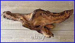 Vintage Redwood Burl & Pounded Copper Art Sculpture Handmade