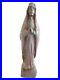 Vintage SIGND Dabouze Haitian Hand Carved Wood Sculpture Praying Woman 13