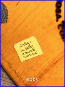 Vintage SPANCRAFT Hand Carved Wooden Trinket Dual Drawer Jewelry Box