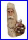 Vintage Santa Wood Carved Folk Art Sculpture By Artist