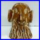 Vintage Sarreid Ltd Hand-Carved Spanish Wooden Ram Head Bust Sculpture Figurine