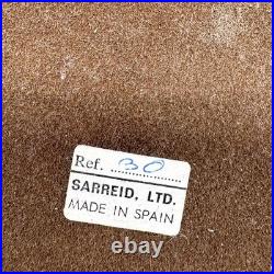 Vintage Sarreid Ltd Hand-Carved Spanish Wooden Ram Head Bust Sculpture Figurine