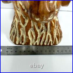 Vintage Sarreid Ltd Hand-Carved Spanish Wooden Ram Head Bust Sculpture Figurine