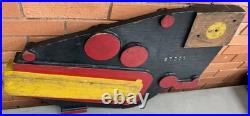 Vintage Sculptural Carved Wood Foundry Art Object Modern Black Yellow Red