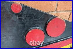 Vintage Sculptural Carved Wood Foundry Art Object Modern Black Yellow Red