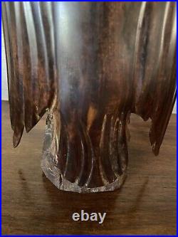 Vintage Seri Ironwood Eagle Sculpture 1960's One Piece Live Edge Base 16 13lbs