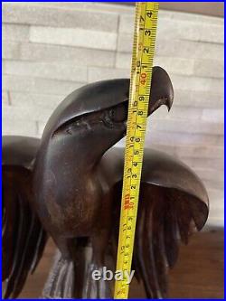 Vintage Seri Ironwood Eagle Sculpture 1960's One Piece Live Edge Base 16 13lbs