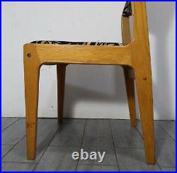 Vintage Set of 4 D-SCAN Mid Century Modern Sculptural Teak Wood Dining Chairs