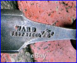 Vintage Set of 7 Ward Cast Steel Wood Carving Gouges Sizes 1/4 inch 3/4 inch