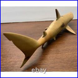Vintage Shark Ocean Hand Carved Wood Sculpture Micronesia Island Art 16
