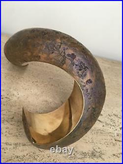 Vintage Signed Lou Pearson Brass Ribbon Sculpture Overture 1994