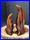Vintage Solid Wood Penguin LOT of 2 Sculpture- Emperer Penguin Wood Sculpture
