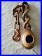 Vintage Solidarity Fist & Chain Continuous Wood Carving With Hollowed Out Egg