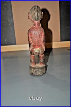 Vintage Spirit Spouse Figure Wood Painted Baule Ivory Coast West Africa