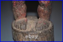 Vintage Spirit Spouse Figure Wood Painted Baule Ivory Coast West Africa