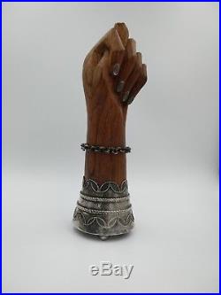 Vintage Sterling Gerson Bahia Wood Figa Fist Sculpture