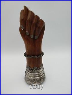 Vintage Sterling Gerson Bahia Wood Figa Fist Sculpture